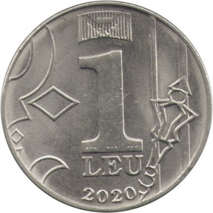 Молдавия 1 лей 2020 год