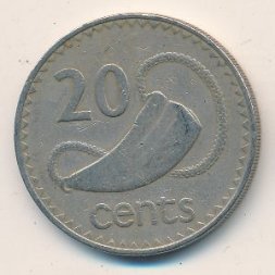 Фиджи 20 центов 1975 год