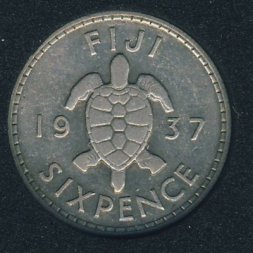 Фиджи 6 пенсов 1937 год