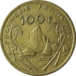 Французская Полинезия 100 франков 2008 год