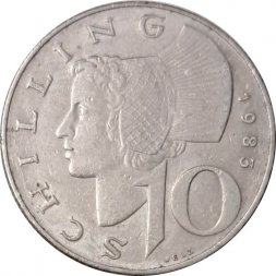 Австрия 10 шиллингов 1983 год