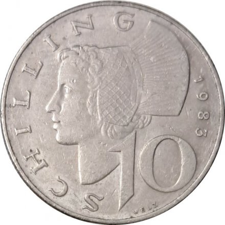 Австрия 10 шиллингов 1983 год