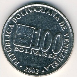 Венесуэла 100 боливар 2002 год