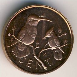 Виргинские острова 1 цент 1975 год