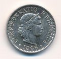 Швейцария 5 раппенов 1966 год