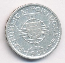 Монета Мозамбик 10 эскудо 1960 год