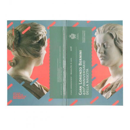 Сан-Марино 2 евро 2018 год - 420 лет со дня рождения Джованни Лоренцо Бернини