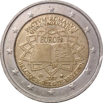 Бельгия 2 евро 2007 год - Римский договор