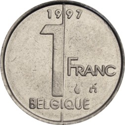 Бельгия 1 франк 1997 год BELGIQUE
