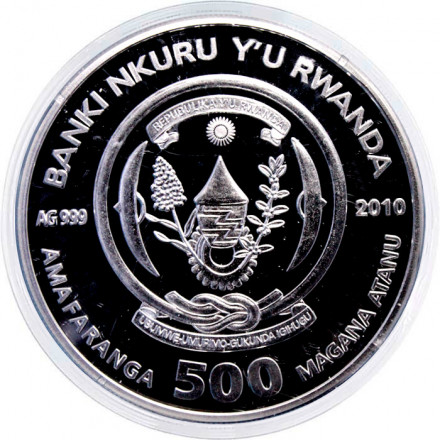 Руанда 500 франков 2010 год - Карибская рифовая акула