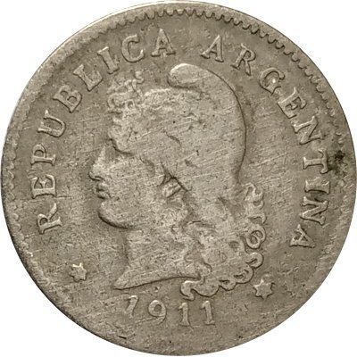 Аргентина 10 сентаво 1911 год