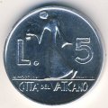 Ватикан 5 лир 1978 год