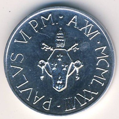 Ватикан 5 лир 1978 год