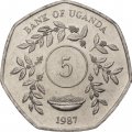 Уганда 5 шиллингов 1987 год 
