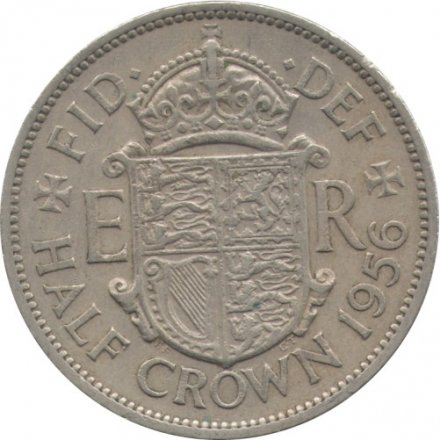 Великобритания 1/2 кроны 1956 год