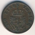 Пруссия 1 пфеннинг 1869 год