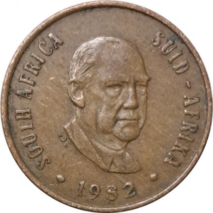 ЮАР 2 цента 1982 год - Окончание президентства Бальтазара Йоханнеса Форстера