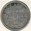 ЮАР 6 пенсов 1897 год