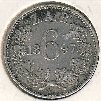 ЮАР 6 пенсов 1897 год
