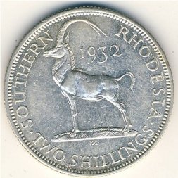 Южная Родезия 2 шиллинга 1932 год