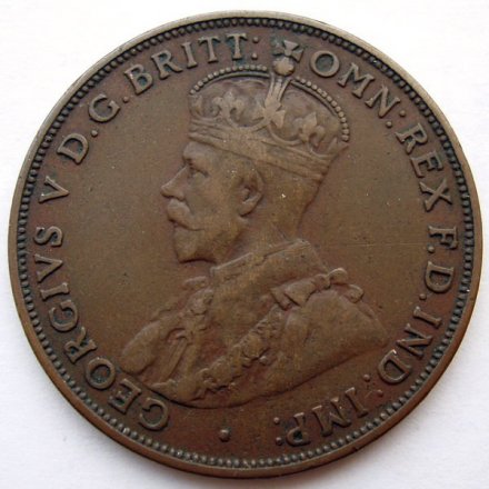 Австралия 1 пенни 1918 год - Король Георг V