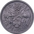 Великобритания 6 пенсов 1960 год