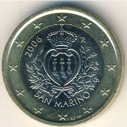 Сан-Марино 1 евро 2006 год - Герб Сан-Марино