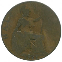 Великобритания 1/2 пенни 1921 год