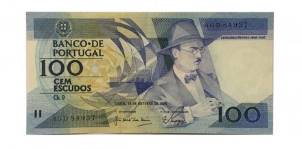 Португалия 100 эскудо 1986-1988 год - XF
