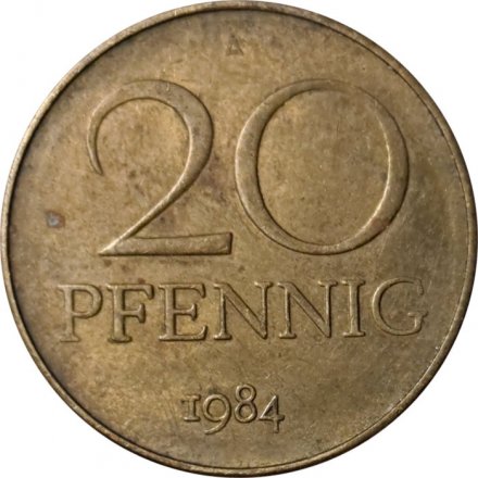 ГДР 20 пфеннигов 1984 год