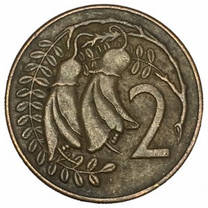 Новая Зеландия 2 цента 1969 год - Цветки куаваи