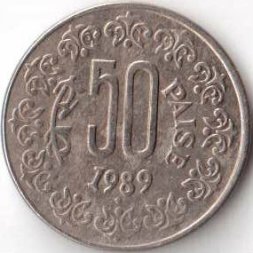 Индия 50 пайс 1989 год