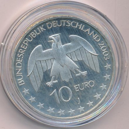 Германия 10 евро 2003 год - 200 лет со дня рождения Юстуса фон Либиха