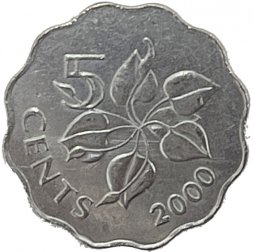 Свазиленд 5 центов 2000 год