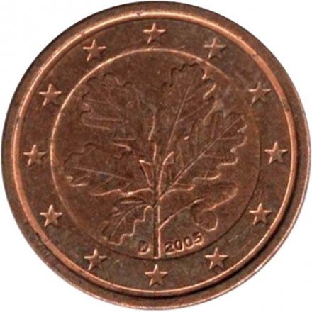 Германия 1 евроцент 2005 год (D)
