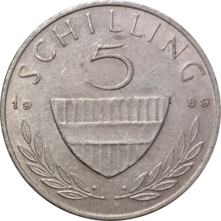 Австрия 5 шиллингов 1989 год