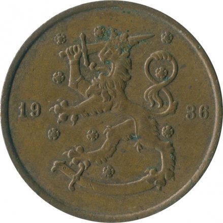 Финляндия 10 пенни 1936 год
