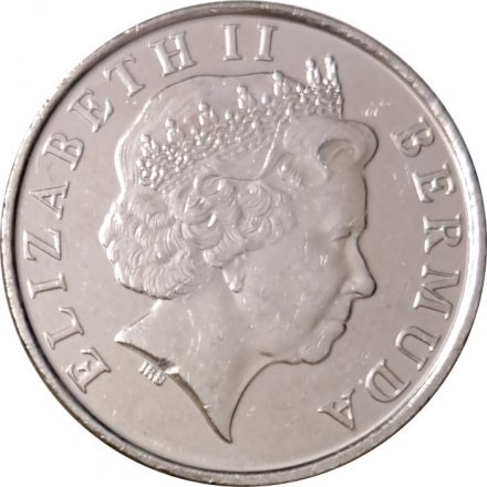 Бермудские острова 25 центов 2017 год