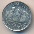 Гибралтар 10 пенсов 2004 год