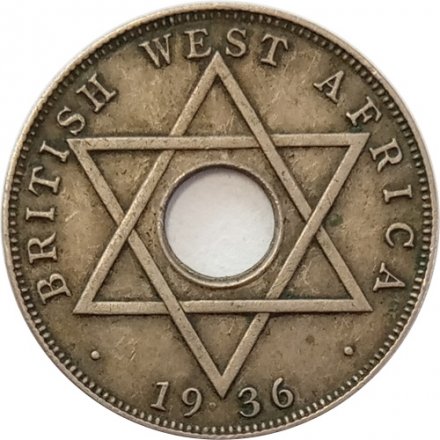 Британская Западная Африка 1/2 пенни 1936 год - Эдуард VIII (без отметки МД)