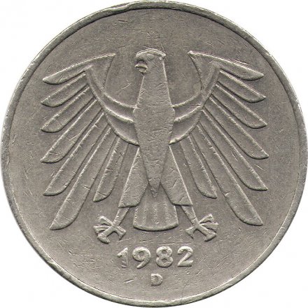 ФРГ 5 марок 1982 год (D)