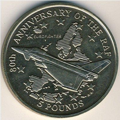 Гибралтар 5 фунтов 1998 год