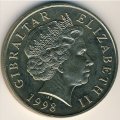 Гибралтар 5 фунтов 1998 год
