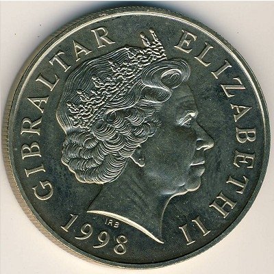 Гибралтар 5 фунтов 1998 год