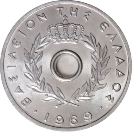 Греция 10 лепт 1969 год