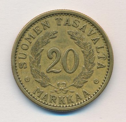 Финляндия 20 марок 1936 год (маленький тираж)
