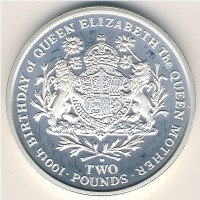 Монета Южная Джорджия и Южные Сэндвичевы острова 2 фунта 2000 год