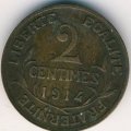 Франция 2 сантима 1914 год