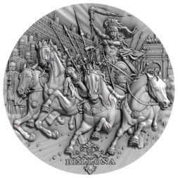 Ниуэ 2 доллара 2018 год - Богиня войны Беллона (Боги Древнего Рима)