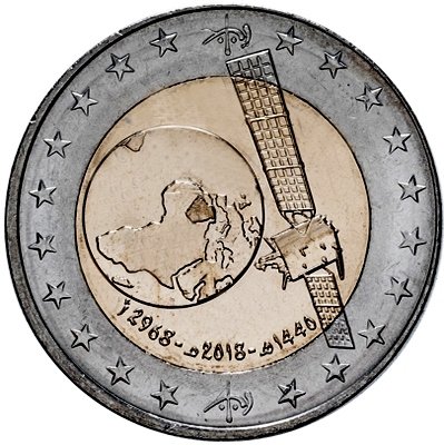 Алжир 100 динаров 2019 год - Спутник связи Alcomsat-1